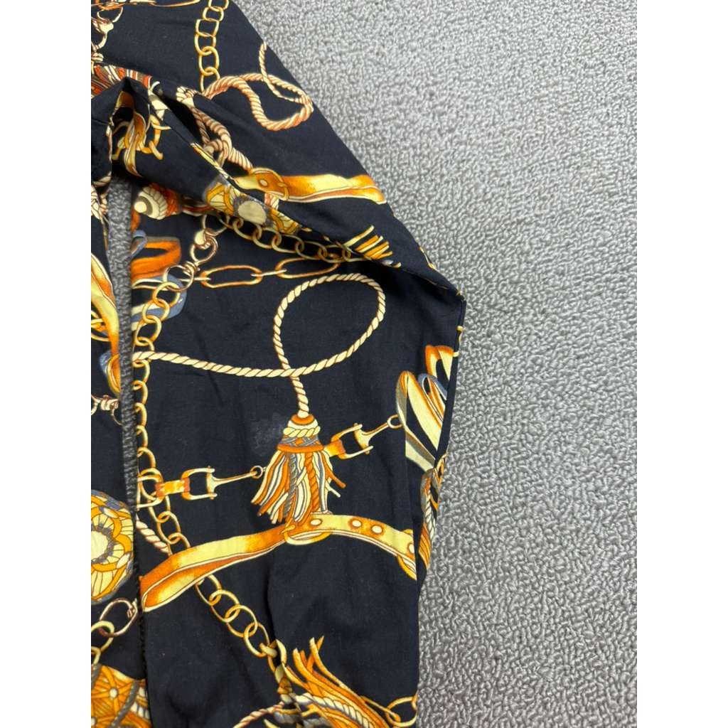 Denim & Flower Ricky Singh Mens S Baroque Chain Tassel Print Light Bomber Jacket