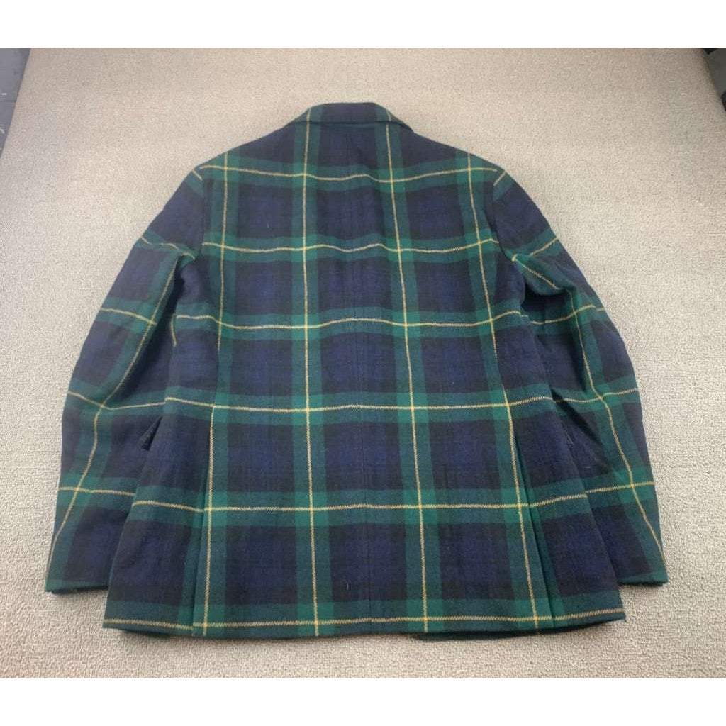 Polo Ralph Lauren Men 40R Tartan Plaid Wool Blend Blazer Sport Coat