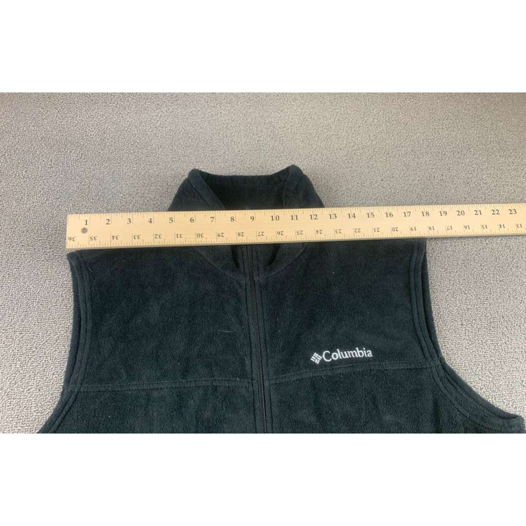 Columbia Sportswear Men's Large Black Full-Zip Fleece Vest for Outdoor Work Hike