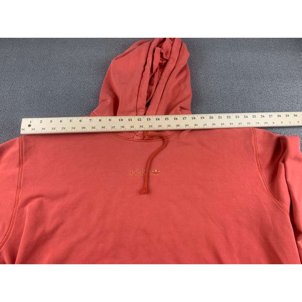 Adidas Originals Dyed Hoodie Men 2XL Coral Pullover Sweatshirt