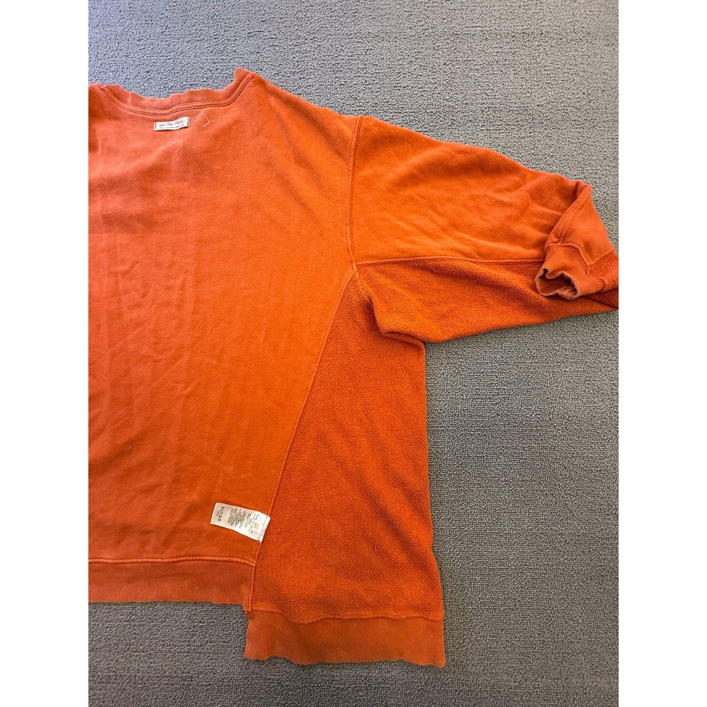 We The Free Women's Size Small Orange Pullover Sweater Baggy Over Size