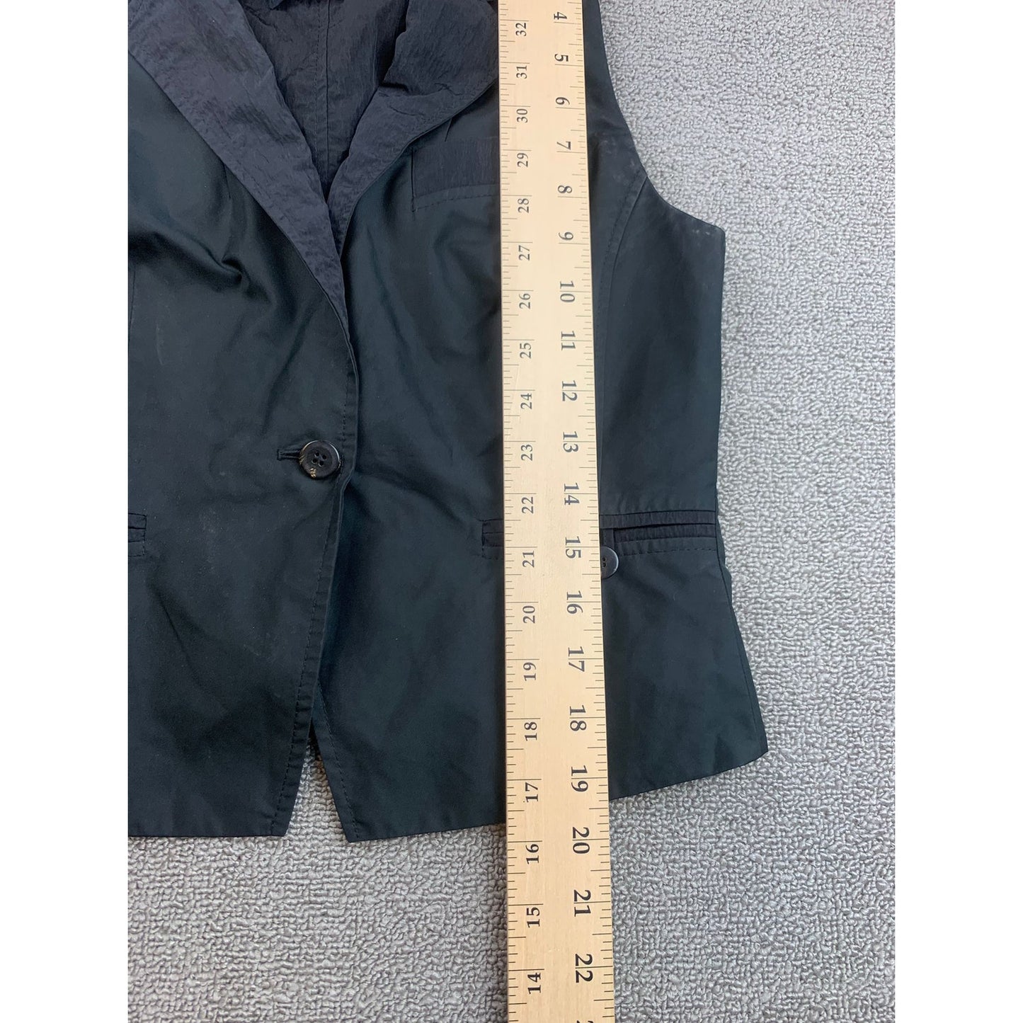 AllSaints Sleeveless Blazer Vest Womens US 6 UK 10 Black Italian Cloth Tailored
