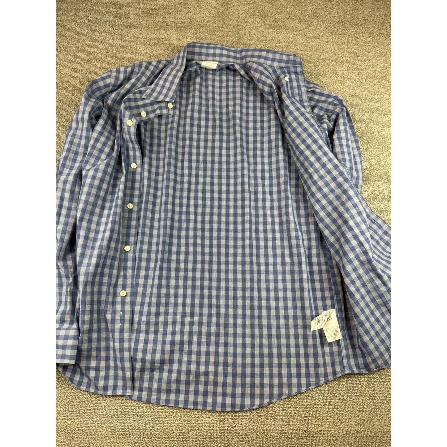 Brooks Brothers Regent Button Down Shirt Men's Large Blue Plaid Colorful Preppy