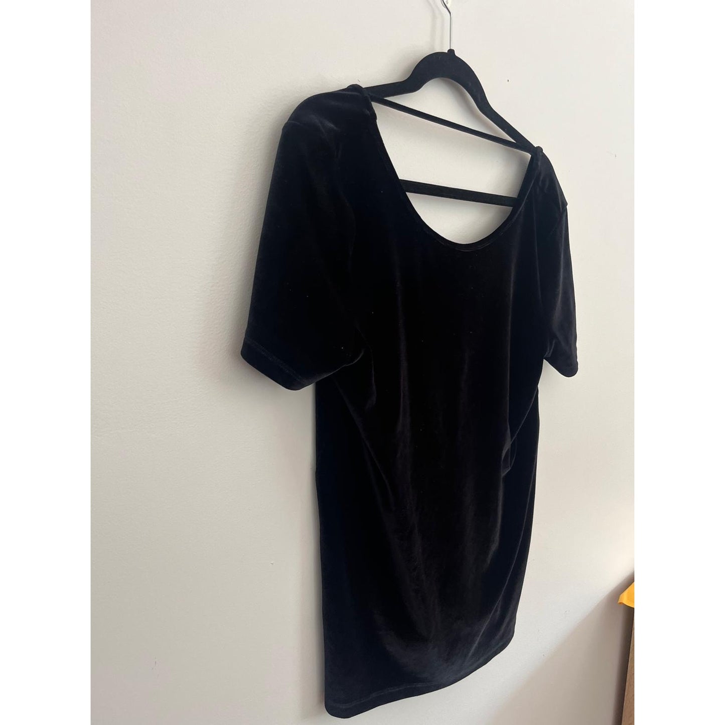 REISS Velvet Mini Dress Women M Black Scoop Back Partywear