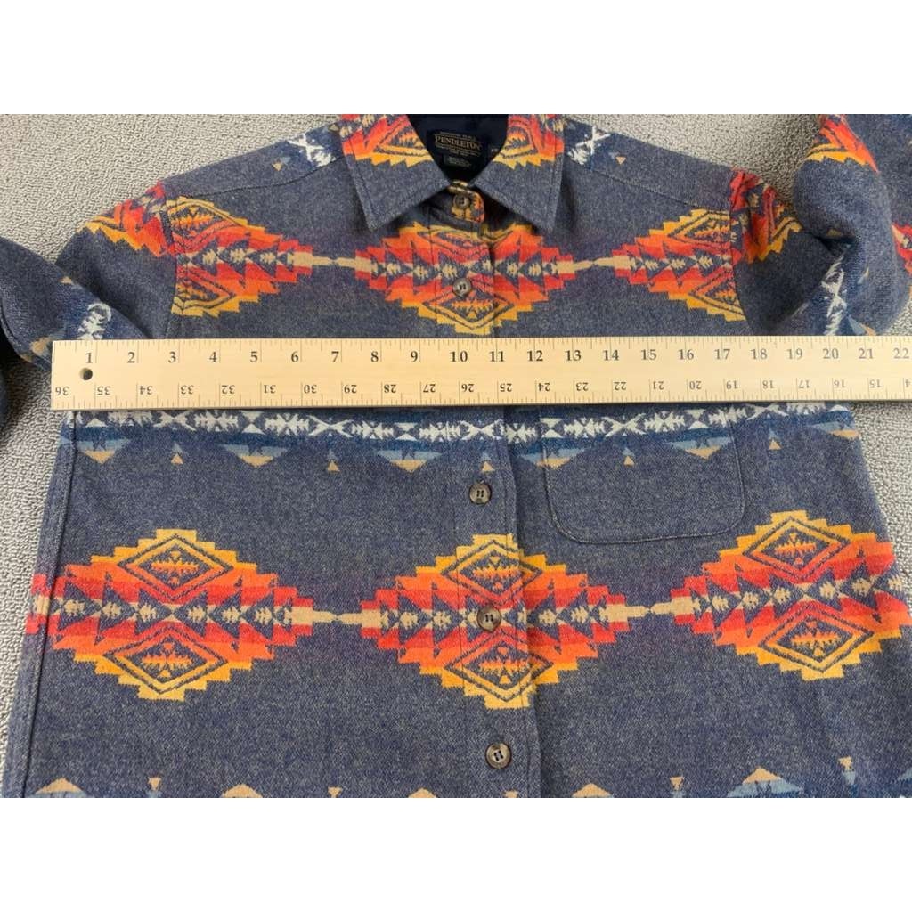 Pendleton Shirt Mens XS Gray Virgin Wool Button Front Long Sleeve Chest Pocket