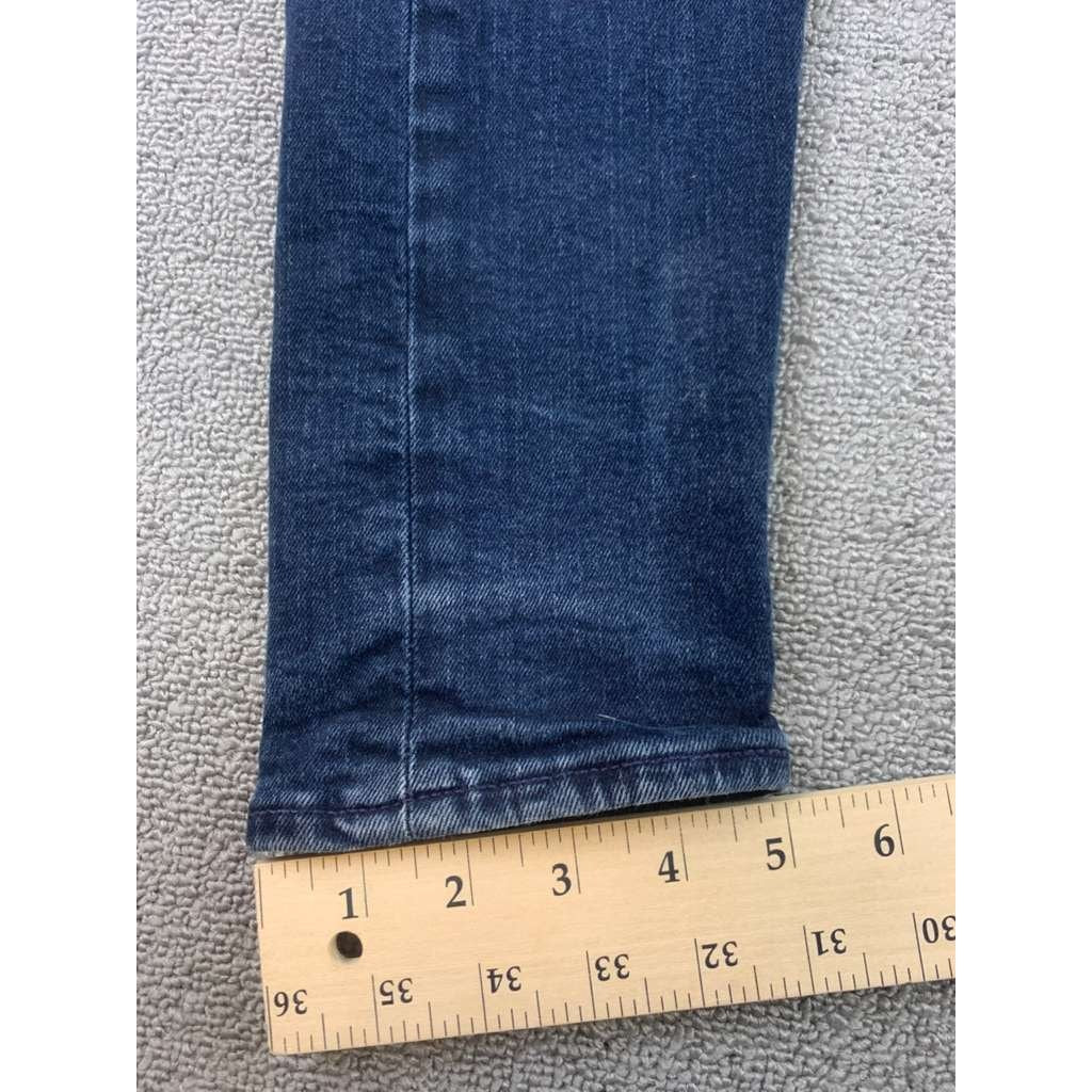 LEVI'S Premium Jeans Mens W32 L30 Blue Wash Slim Skinny Taper Stretch Denim