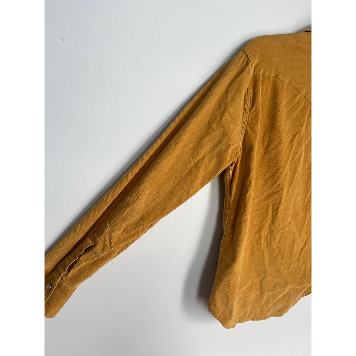 Levis Corduroy Button Shirt Women Small Tan Stretch Long Sleeve Western
