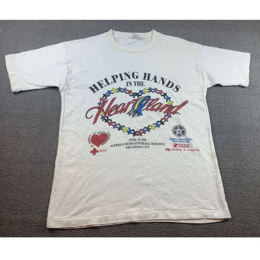 Fruit of the Loom Large TShirt 1995 Oklahoma City Helping Hands in the Heartland