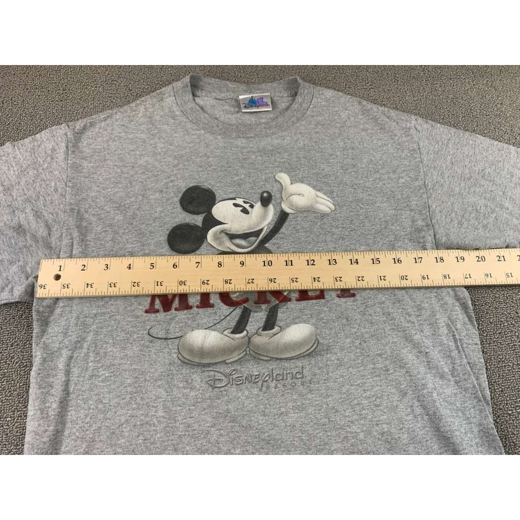 Disneyland Resort Men's M Gray Mickey Graphic T Shirt Heather Classic Park