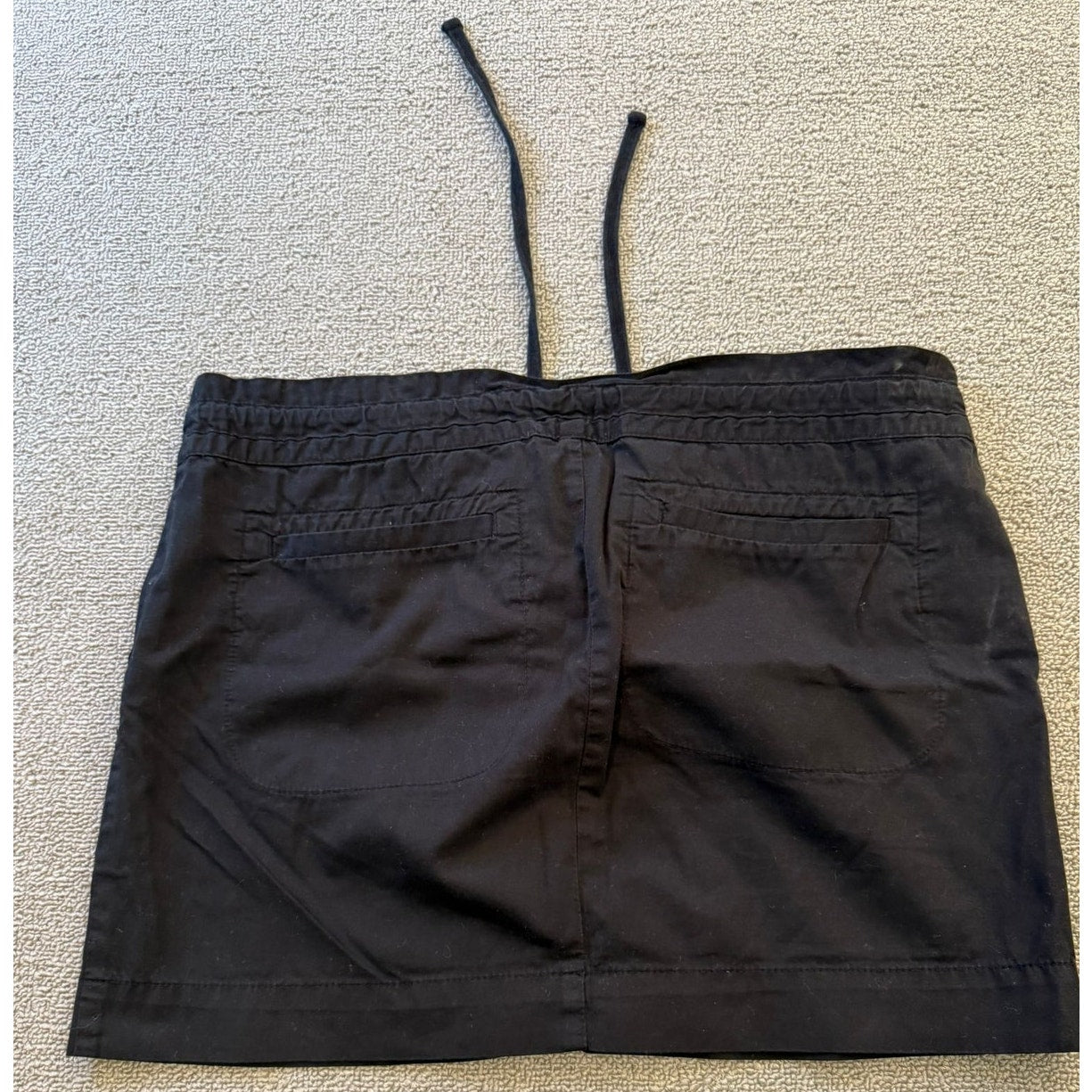 James Perse Womens Size 28 Black Cargo Mini Skirt Drawstring Waist