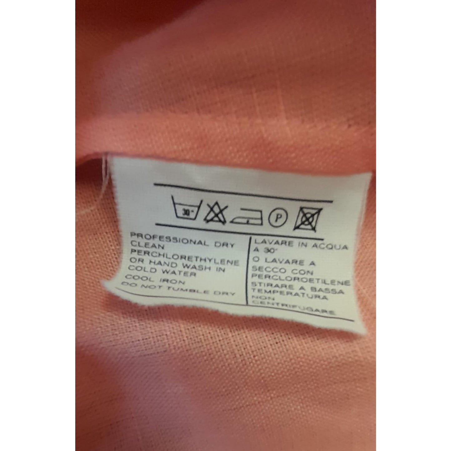 Salvatore Ferragamo Womens Linen Salmon Peach Button Jacket/Shirt