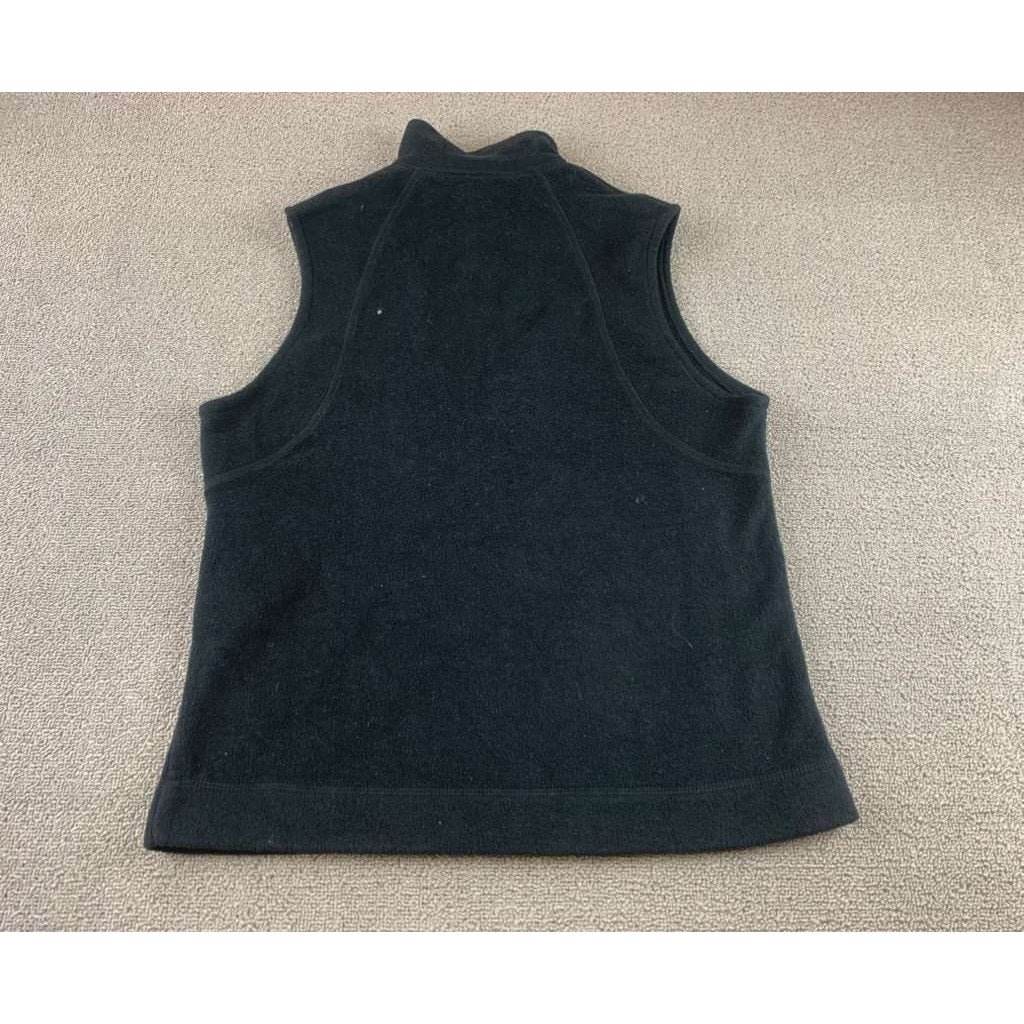 Columbia Women's Medium Black Fleece Vest Full Zip Pockets Hiking Outdoor Layer