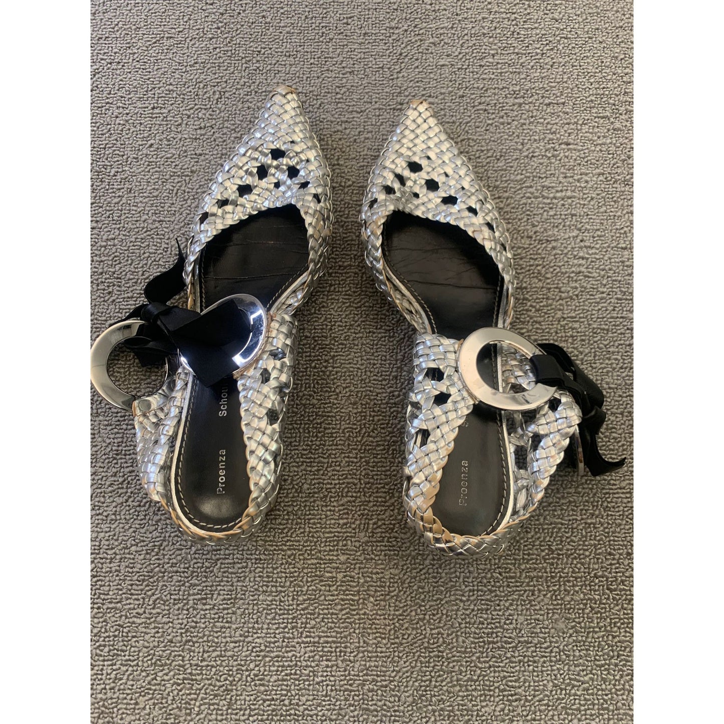 PROENZA SCHOULER Women 40.5 Silver Heel Shoes