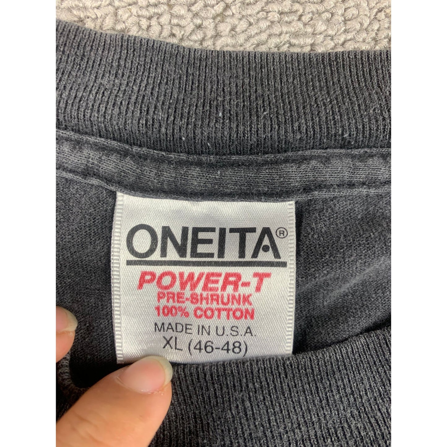 Vintage Oneita Power T Shirt XL Black Beer Lite Halloween Ghost Graphic USA Made