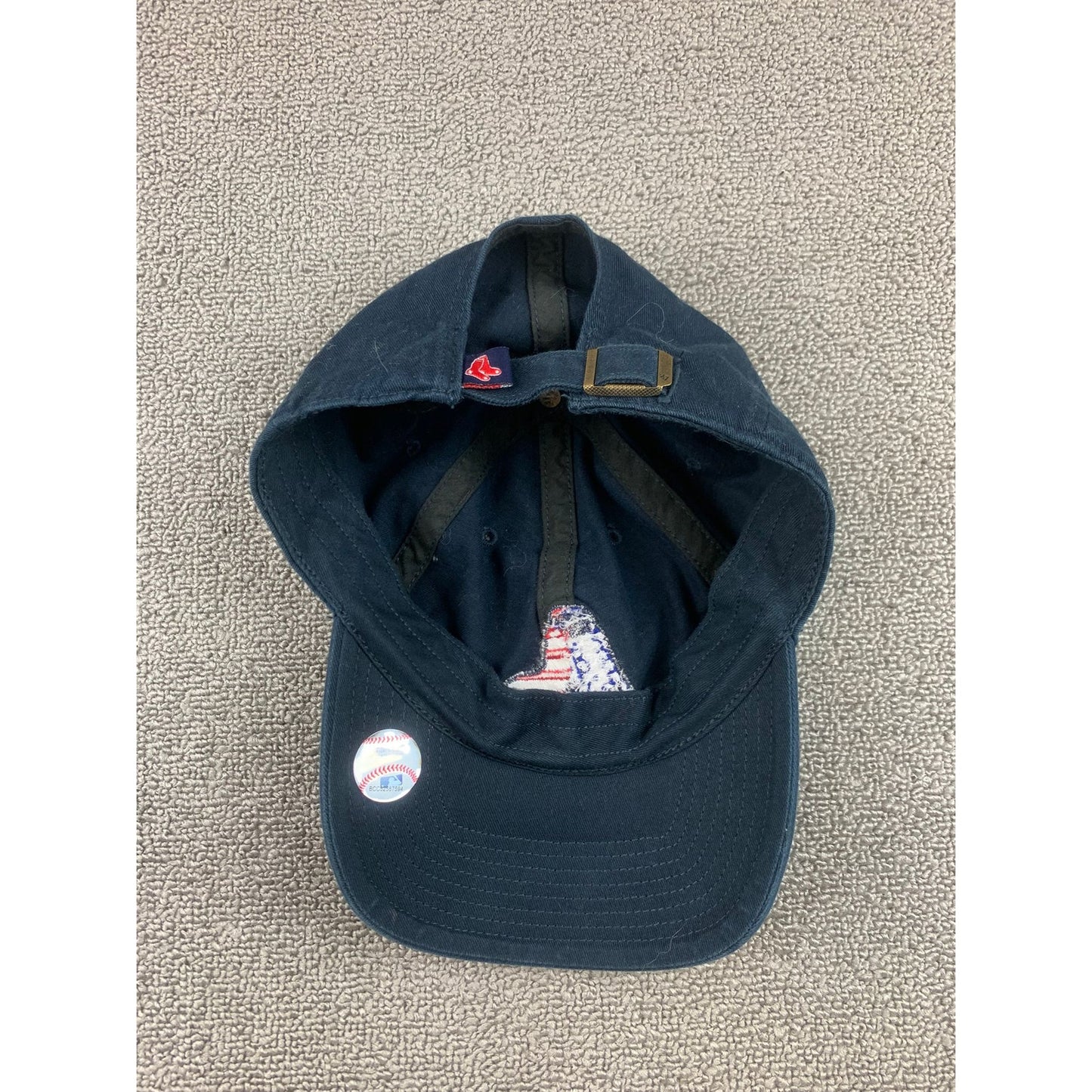 47 Brand Boston Red Sox Hat Men OSFA Navy American Flag Logo Adjustable Dad Cap