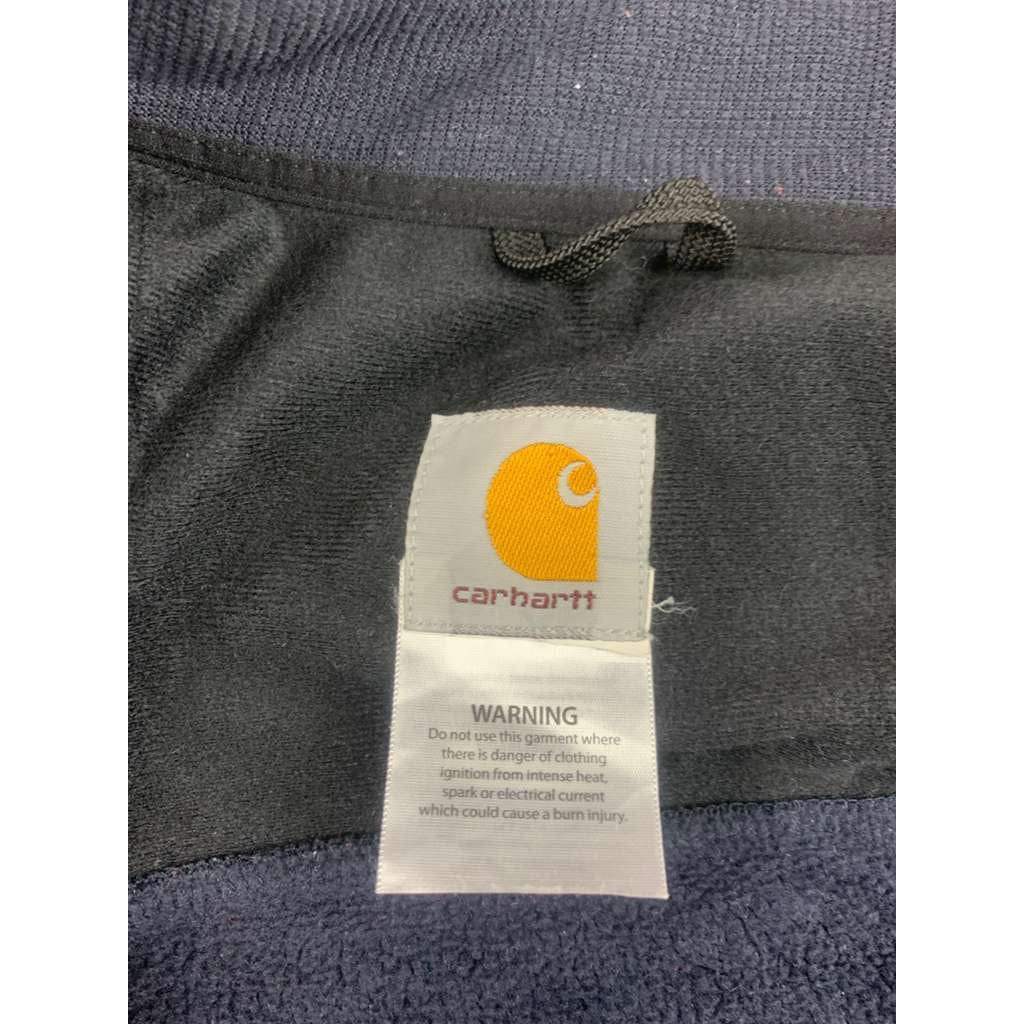 Carhartt Men's Size XXL Dark Blue Fleece Vest Full Zip Workwear Pocket