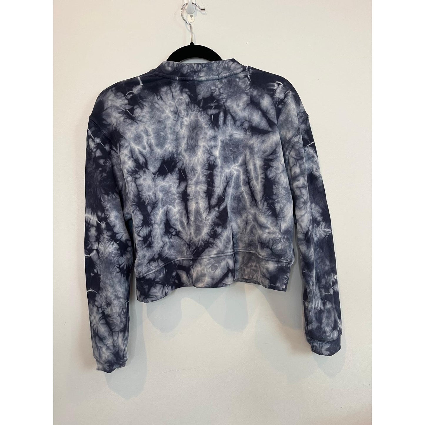 Jonathan Simkhai Standard Sweatshirt Women S Blue Tie Dye Cropped Pullover