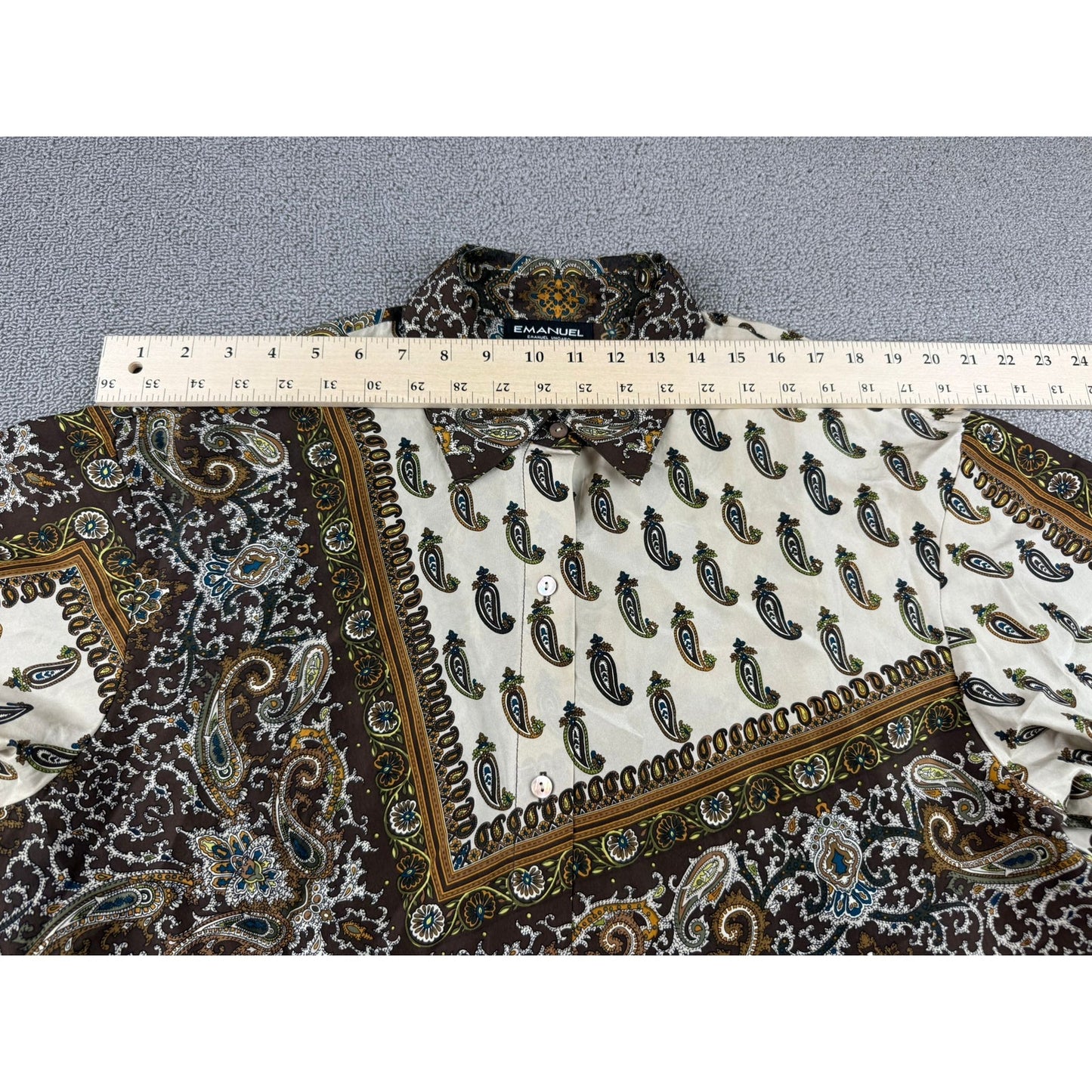 Y2K Emanuel Ungaro Liberté L Multicolor Paisley Pattern Button Down Shirt