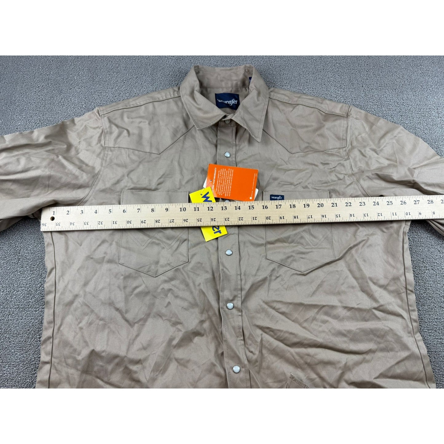 New Wrangler Men's XL Cowboy Cut Western Pearl Snap Long Sleeve Work Shirt