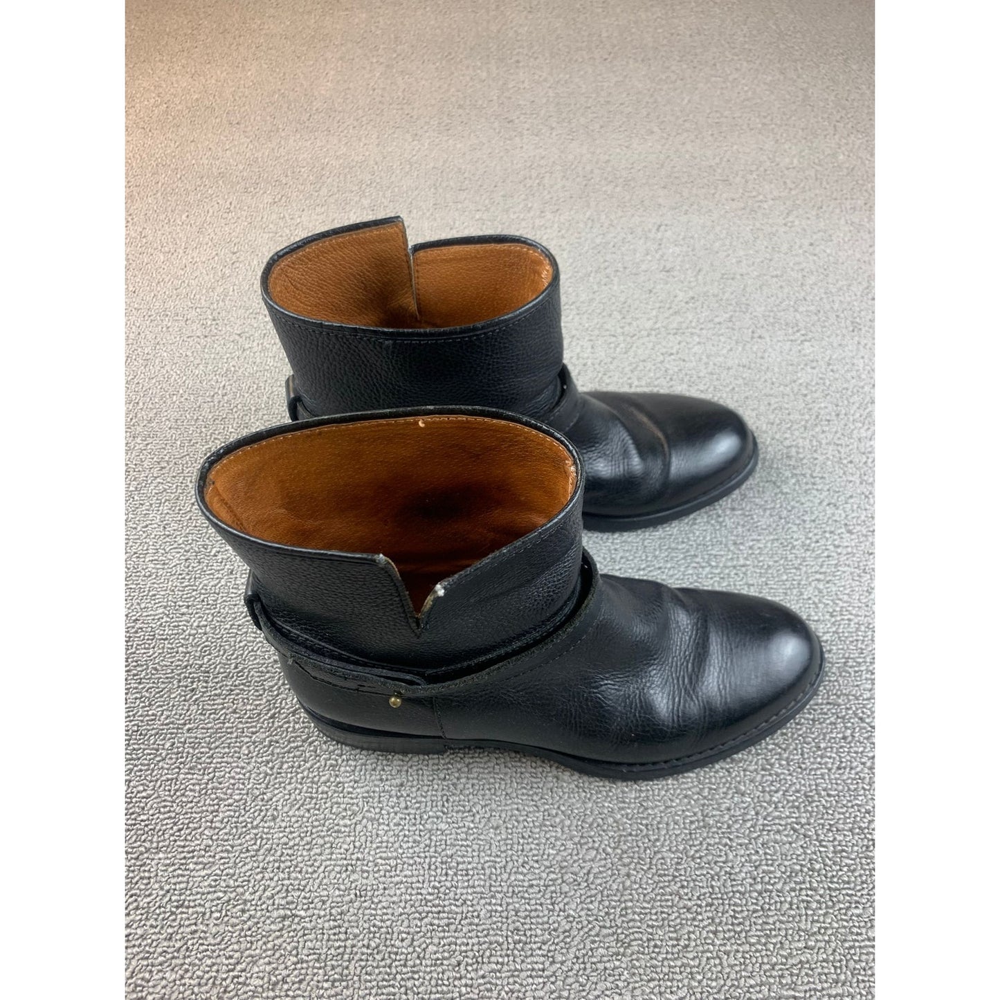 Madewell Womens The Biker Boot Size 7 Black Pebbled Leather Ankle City Chic
