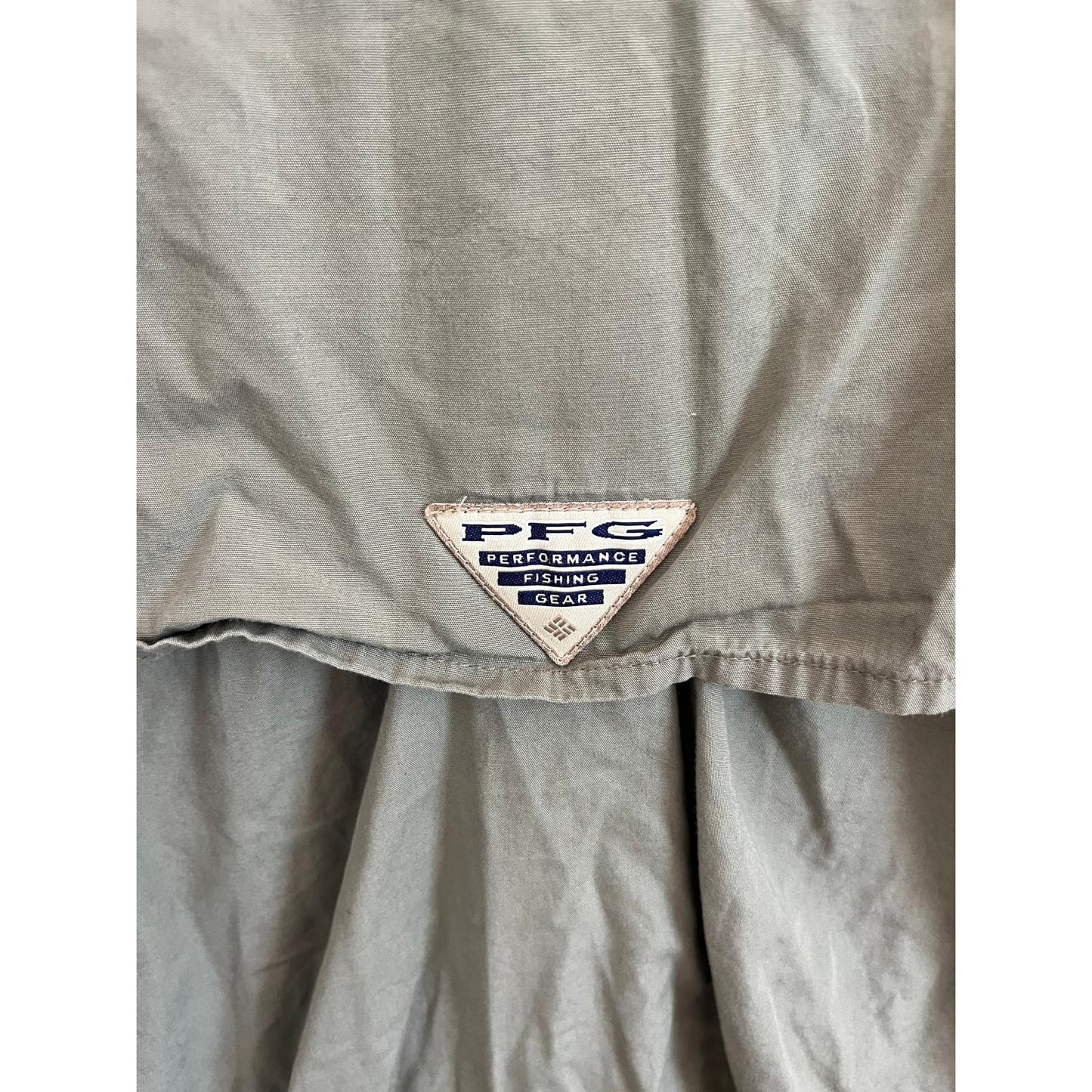 Columbia PFG Shirt Men XXL Green Short Sleeve Vented Fishing Outdoor