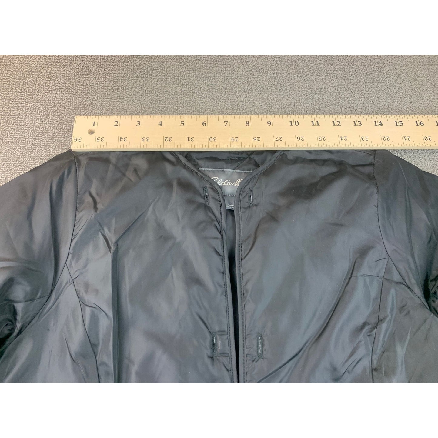 Eddie Bauer Women's S Black Quilted Lined Coat Outerwear Jacket