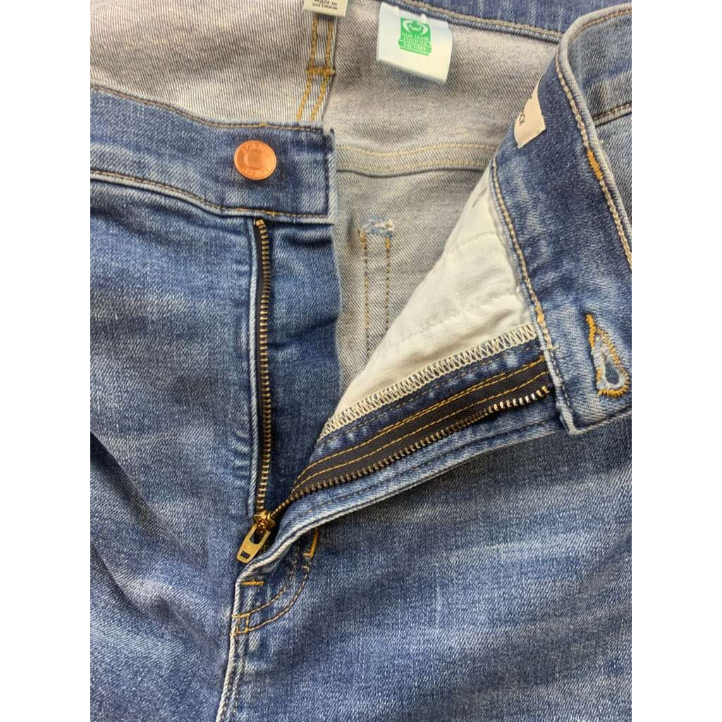 J.Crew Denim Jeans Toothpick Women 32 Blue Skinny Raw Hem Fair Trade Stretchy