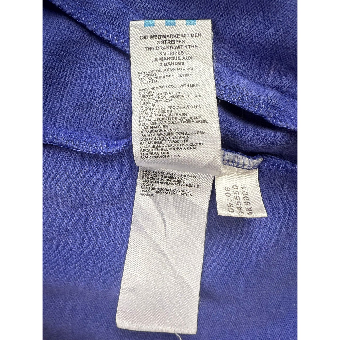 Y2K Adidas Men Small Blue Real Madrid Football Jacket Track Top