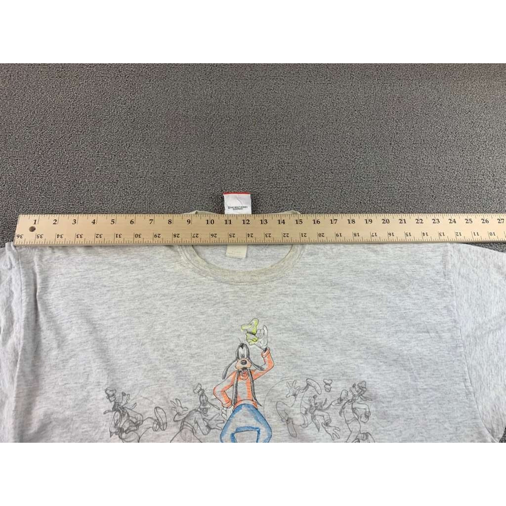Walt Disney Mickey Inc  Mens XL Gray Goofy Graphic T Shir Vintage 90s Big Print