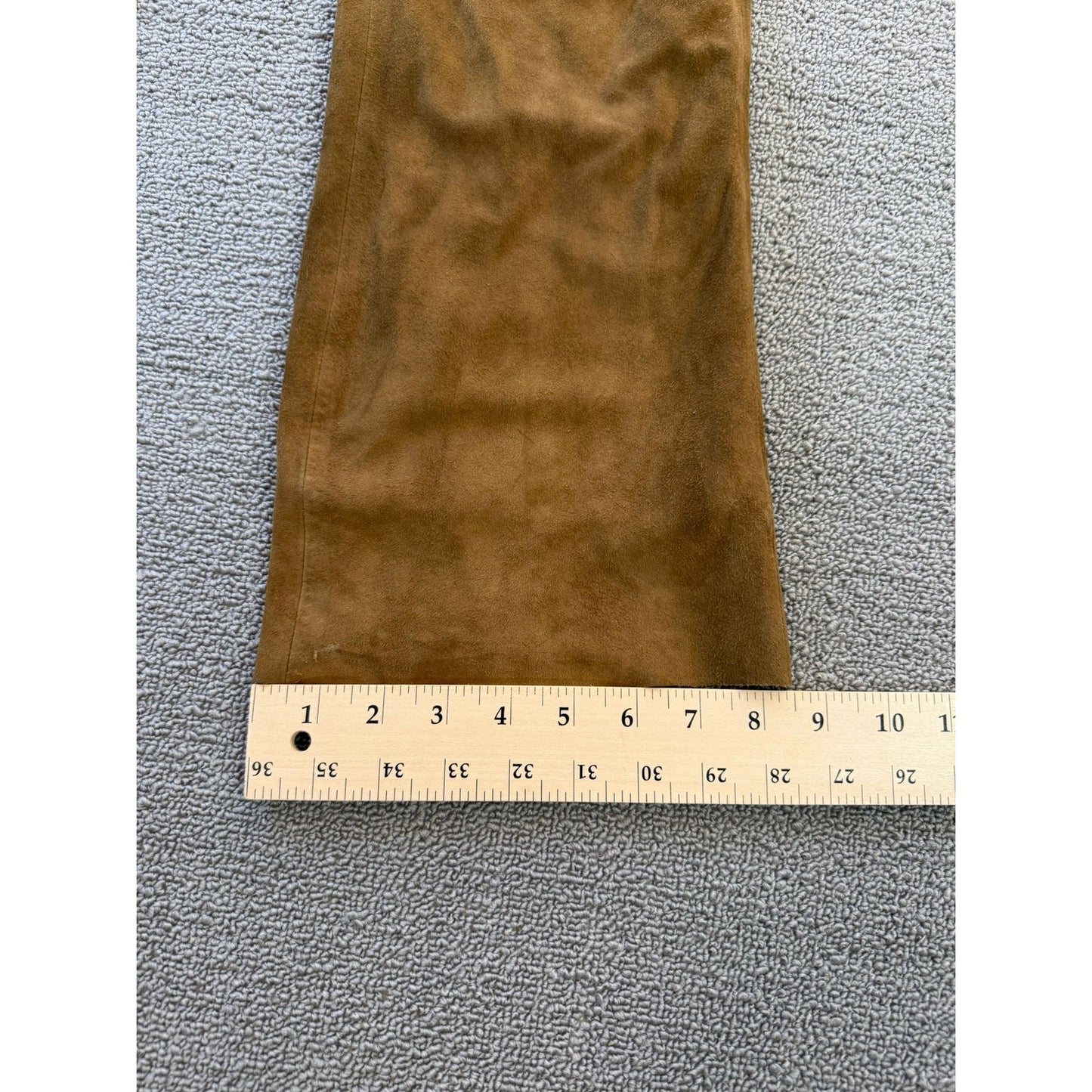 Ralph Lauren Women’s Suede Leather Pants 10 Brown Bootcut Flare Y2K Vintage.