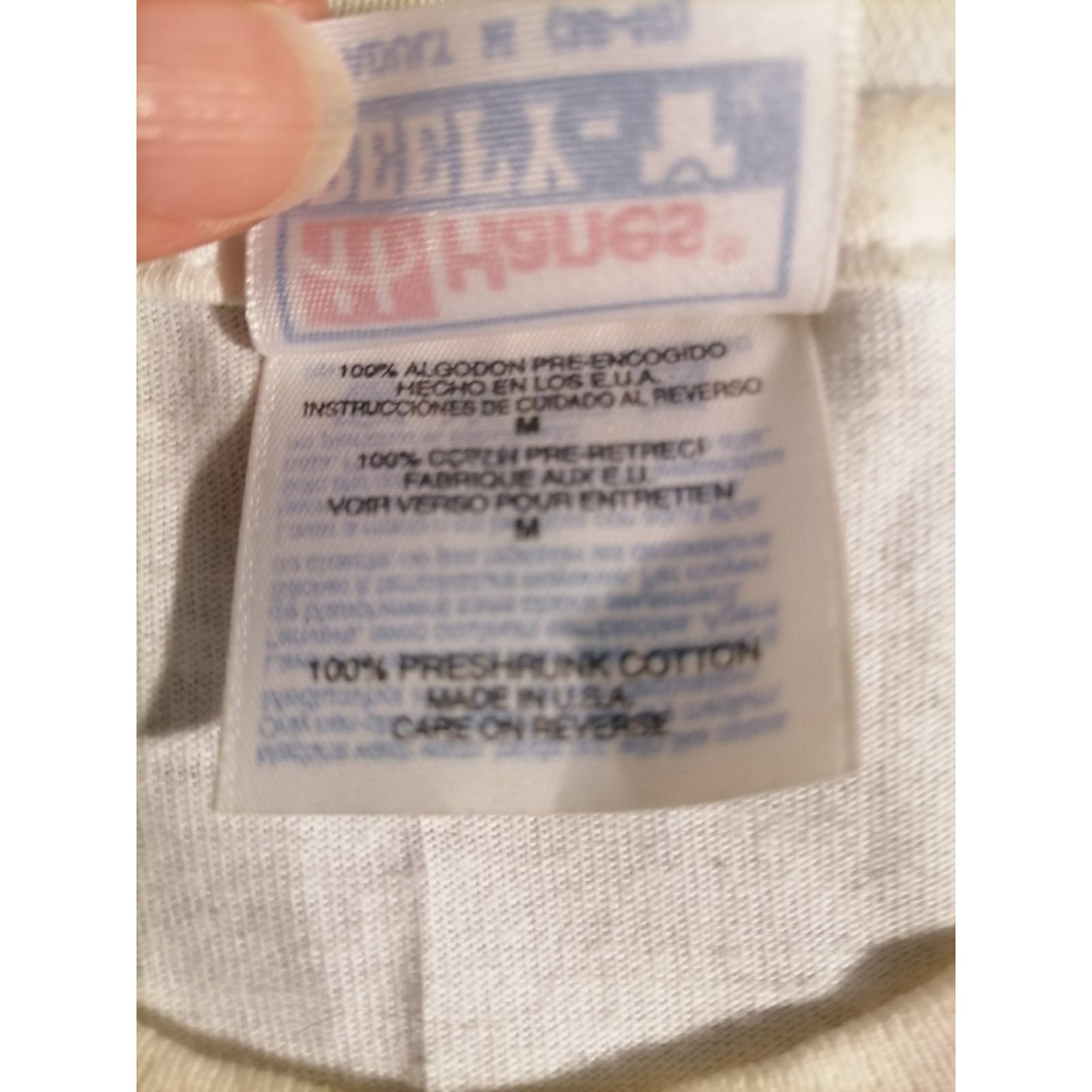 Hanes BEEFY-T Single Stich M Male Shirt White 1996 Atlanta Olympic Park