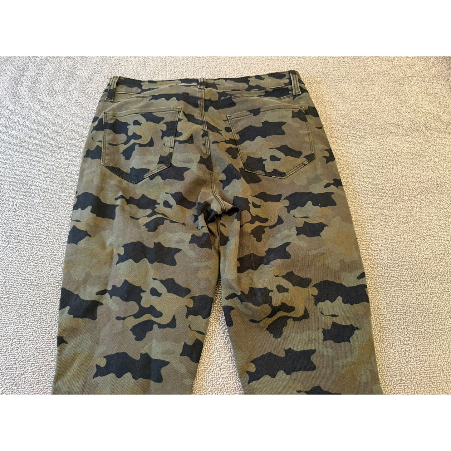 L'AGENCE Women's Camouflage Skinny Jeans 26 Green Black Yellow Side Stripe