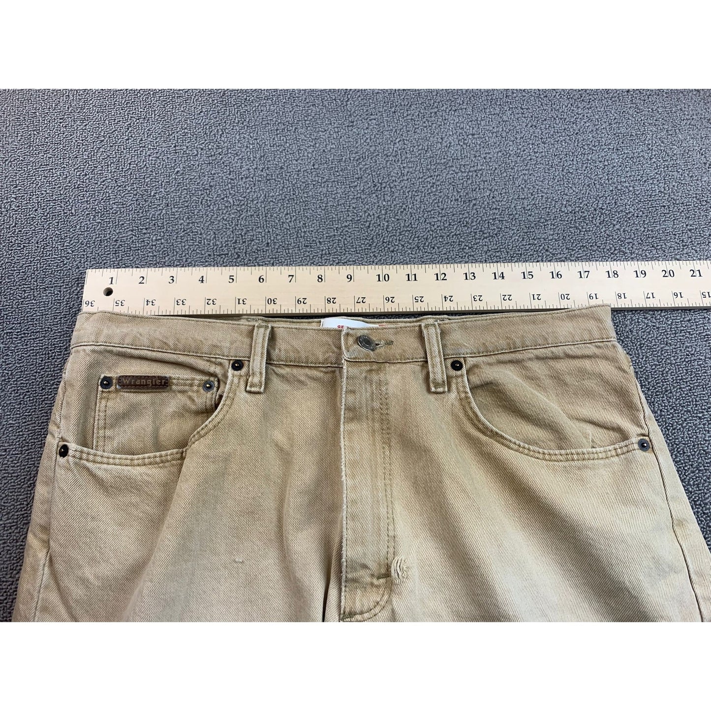 Wrangler Jeans 2000's Era Men's 36x32 Tan Denim Jeans Work Casual