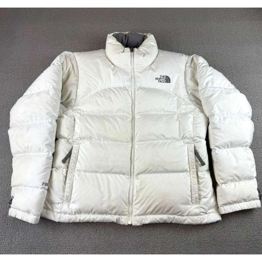 Vintage The North Face Women's Size M White Down Ski Puffer Jacket 700 Fill