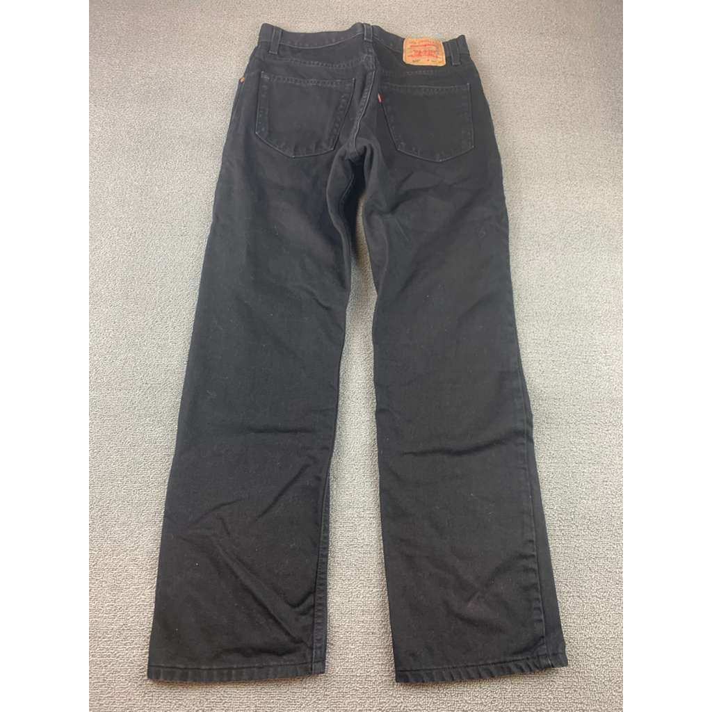 Levi's 505 Men's W34 L30 Black Denim Regular Fit Straight Jeans Denim Work Wear