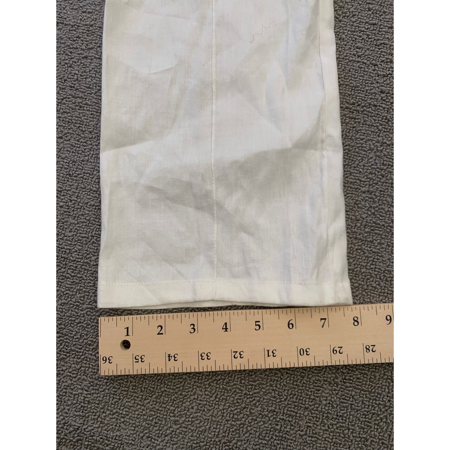 Monrow Women Medium White Wide Leg Linen Blend Pants