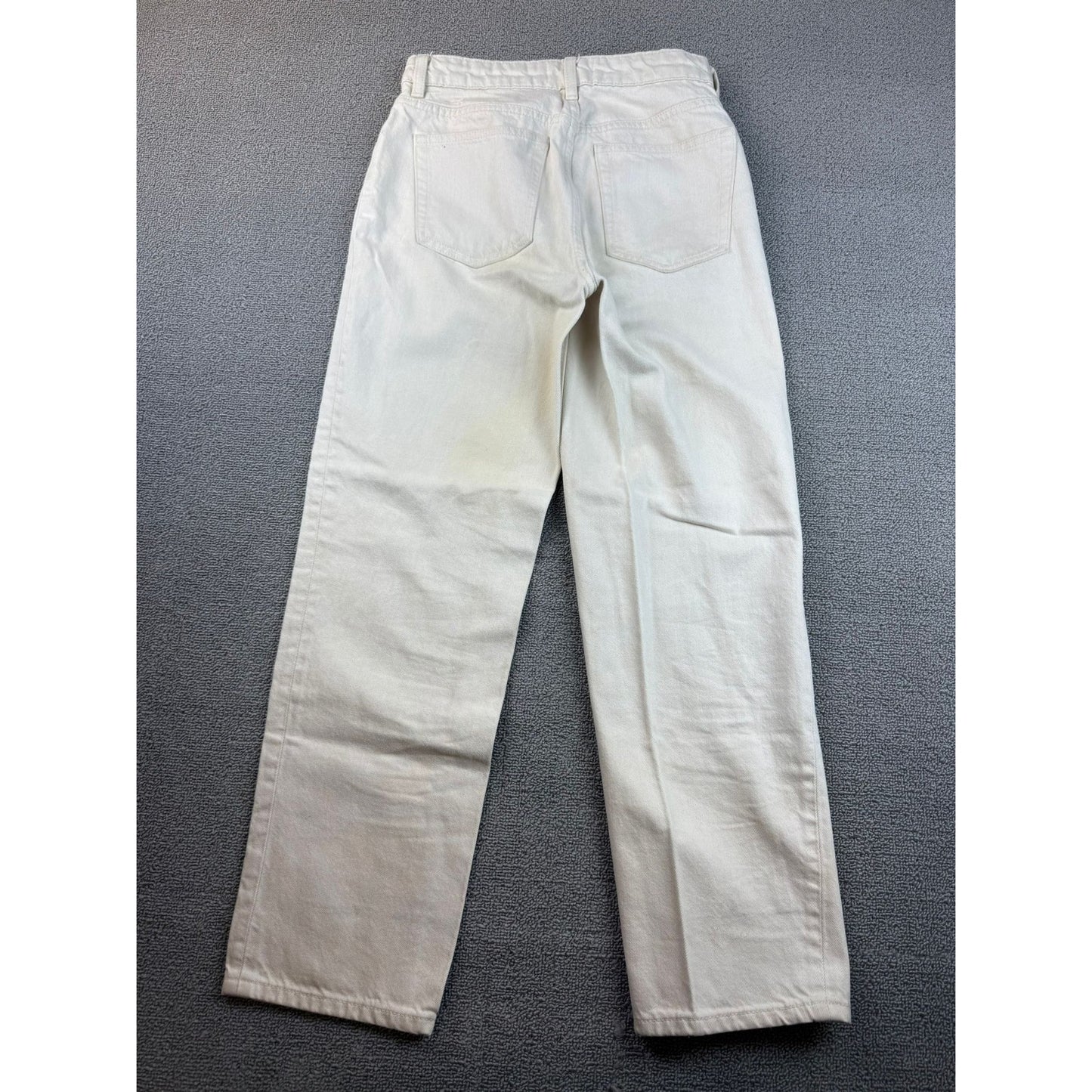 & Other Stories Atelier Women's 26 Off-White Ivory Cropped Straight Denim Jeans