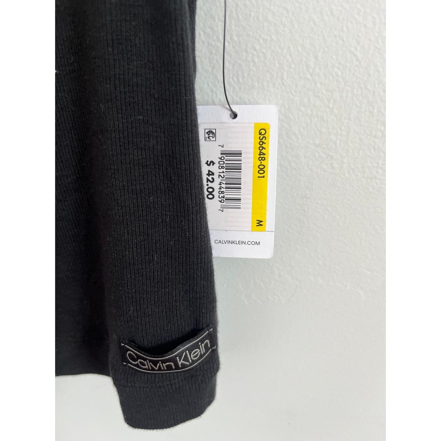 Calvin Klein Tank Top Women M Black Ribbed Cotton Stretch NWT