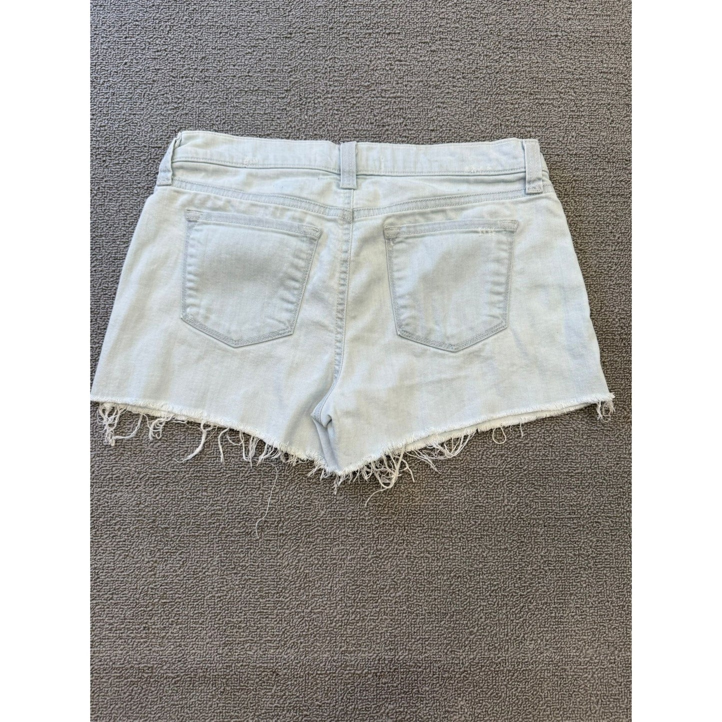 J Brand Womens Size 26 Light Wash Distressed Denim Shorts Frayed Hem Cutoff
