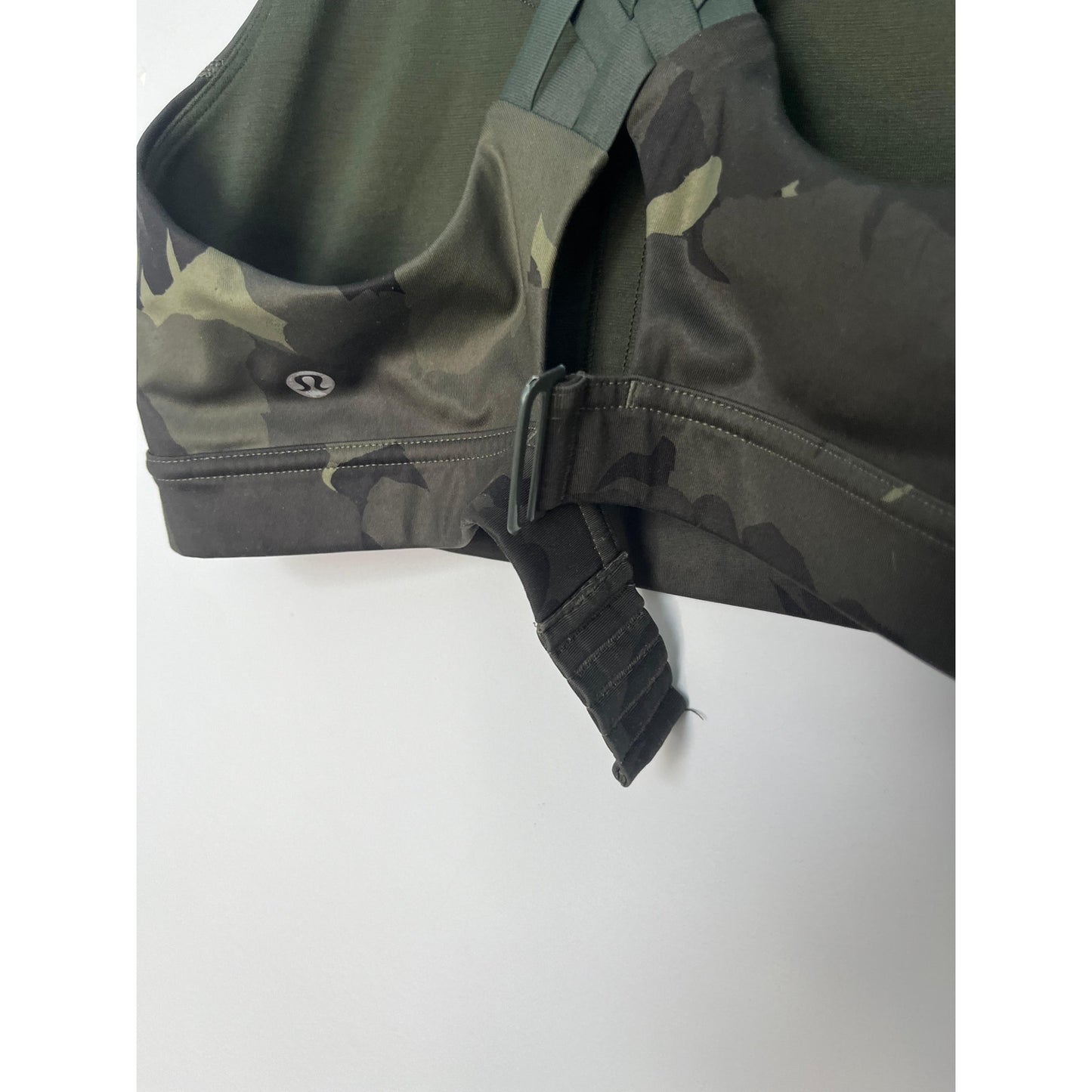Alo Yoga Crossback Camo Sports Bra Women One Size Strappy Activewear Gym Top