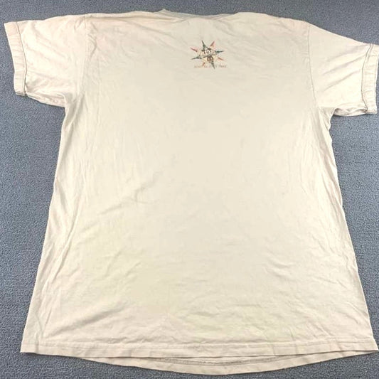 Vinatge Disney Tan Size Large World Tour Mickey Mouse Park Short Sleeve T Shirt