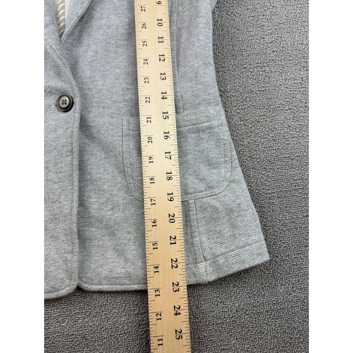 Ecru Women Small Gray Knit Blazer Light Weight Minimalist