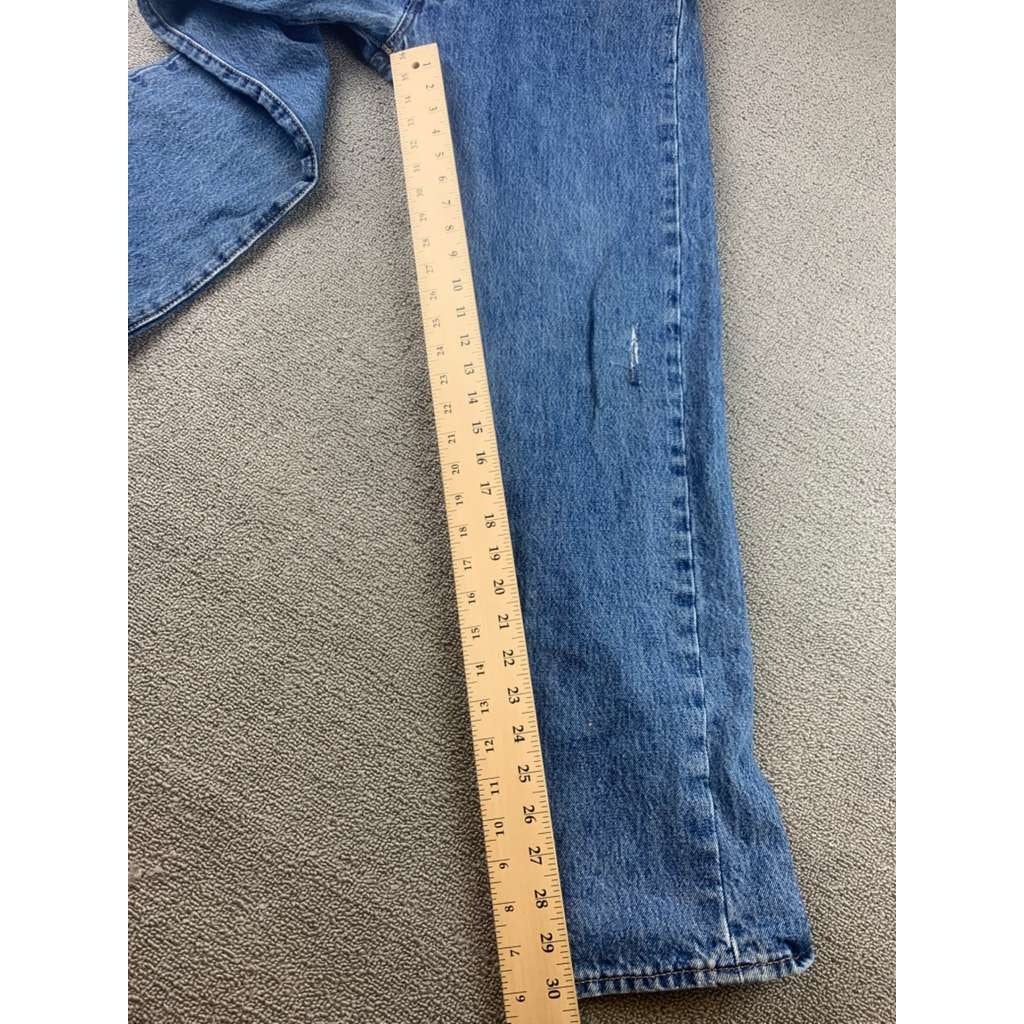 Levis 501 Jeans Men's W34 L32 Blue Classic Straight Leg Button Fly