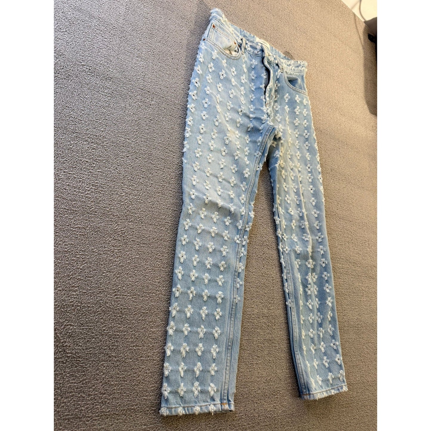 Isabel Marant Etoile Size 34 Womens Light Wash Floral Jeans