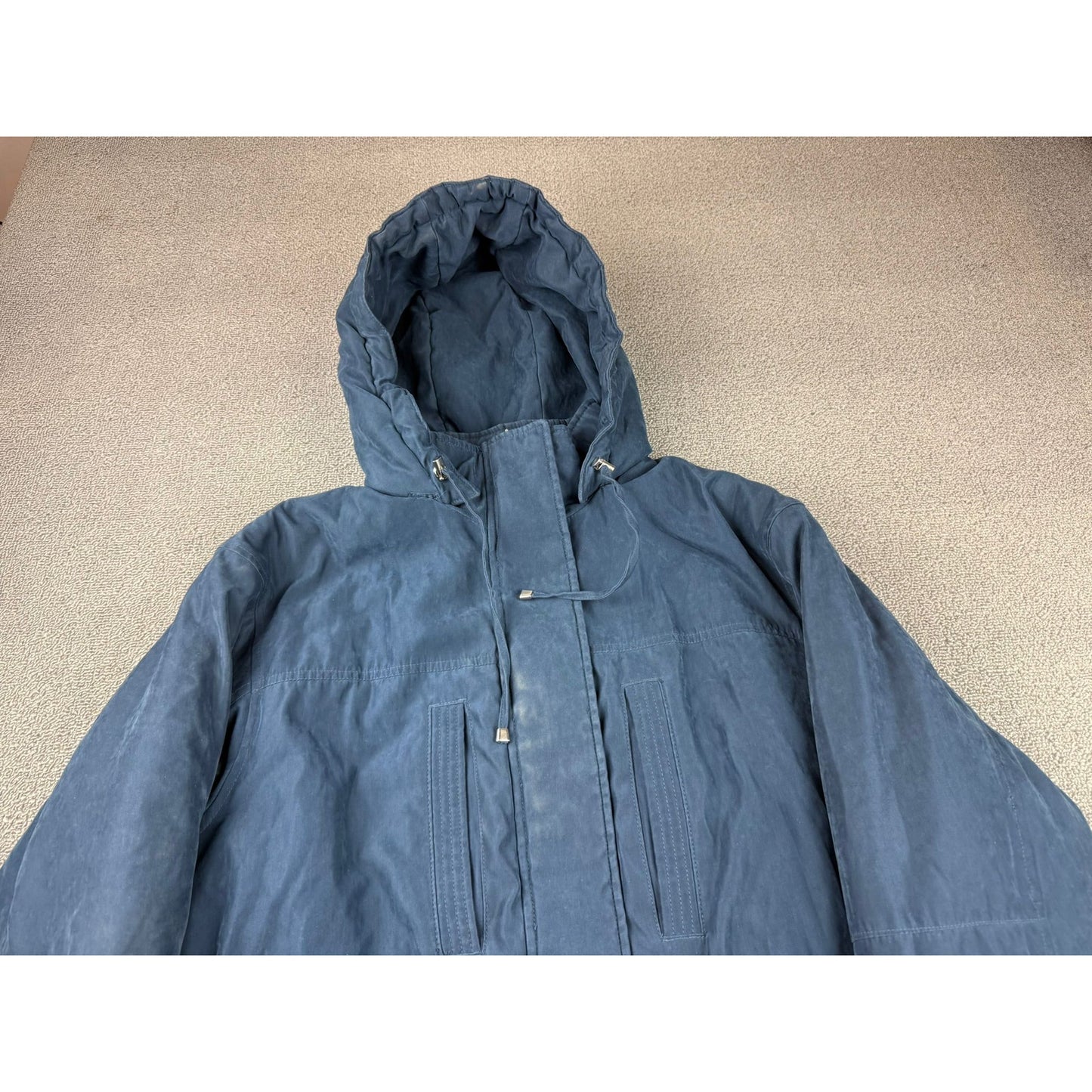 Mackintosh Women's Large Blue Insulated Hooded Jacket Parka Coat