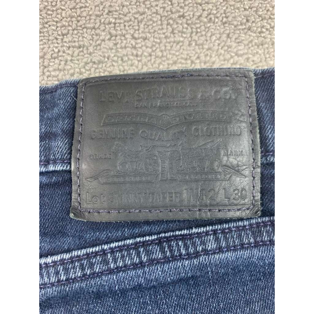 LEVI'S Premium Jeans Mens W32 L30 Blue Wash Slim Skinny Taper Stretch Denim