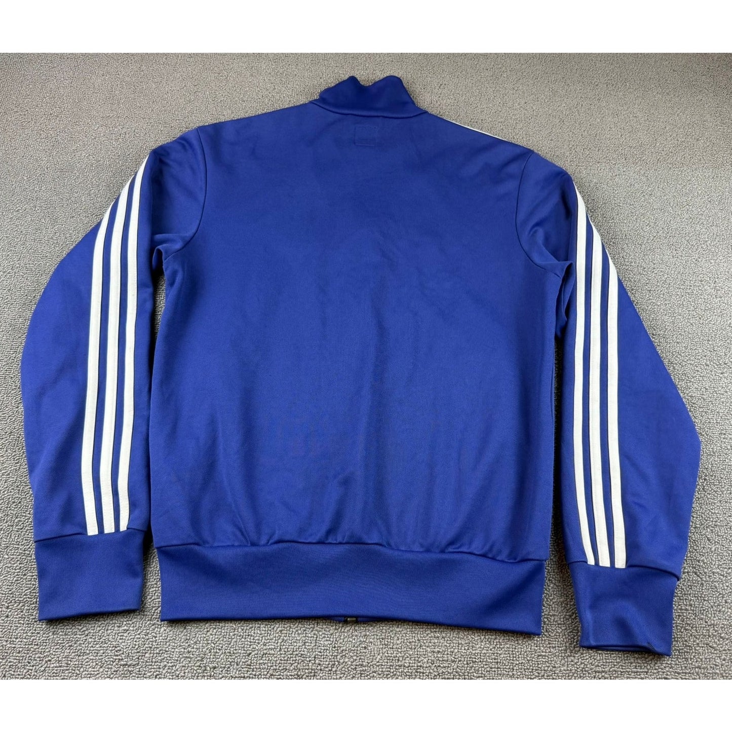 Y2K Adidas Men Small Blue Real Madrid Football Jacket Track Top