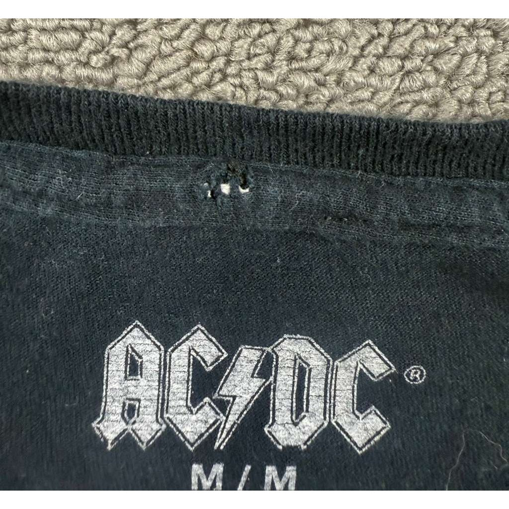 AC/DC T-Shirt Women's Medium Black High Voltage Rock & Roll Cotton Half Shirt