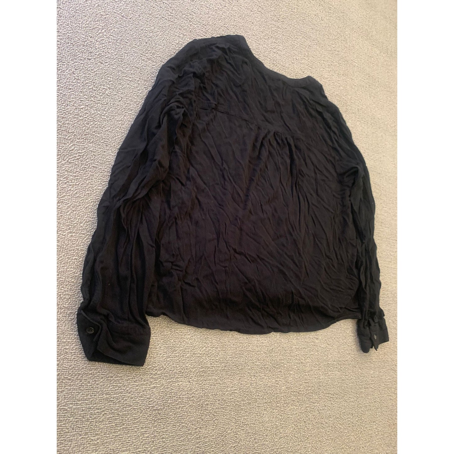 SPLENDID Women Large Black V Neck Long Sleeve Top