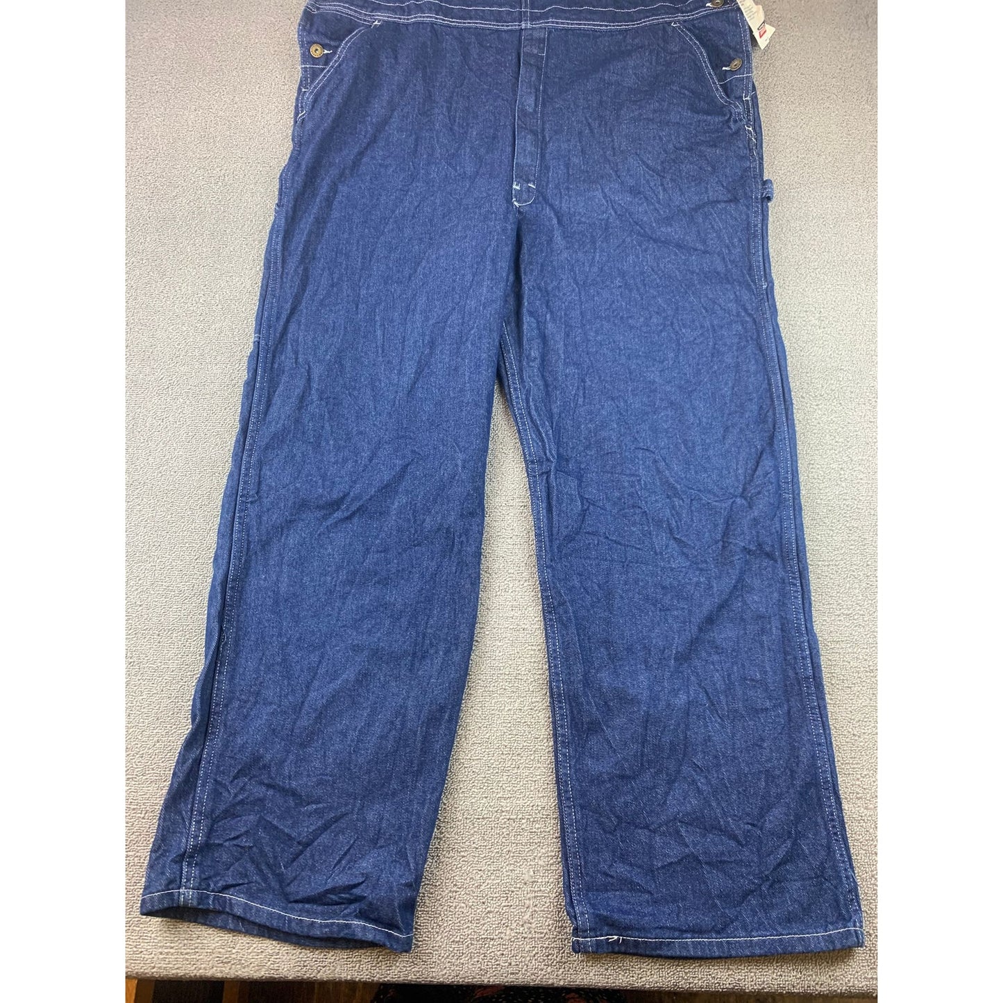Dickies Overalls Men's XL R Dark Blue Denim Bib Jeans Workwear Overalls